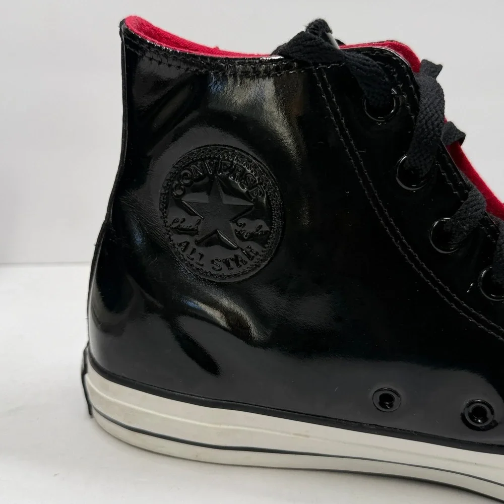 Converse Chuck Taylor High Top Sneaker Patent Leather Black Casual Size 12 - Picture 5 of 9